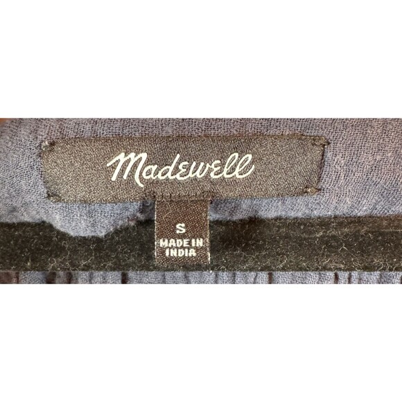 Madewell Dress S Lightspun Butterfly Square‎ Neck Mini Navy Blue Coastal Beach - Picture 9 of 11